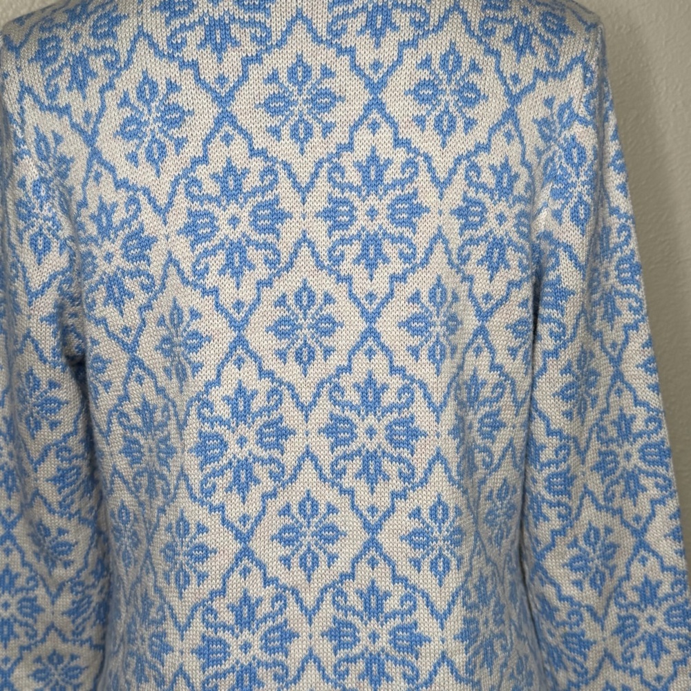 Appleseeds pale blue fair isle zip cardigan - Picture 7 of 9